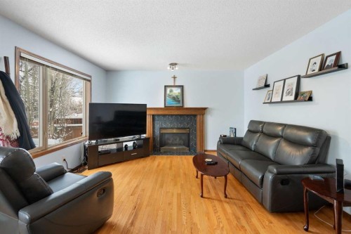 80 Chaparral Road Se, Calgary, AB - Indoor Photo Showing Living Room With Fireplace