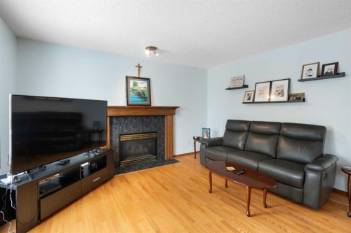 80 Chaparral Road Se, Calgary, AB - Indoor Photo Showing Living Room With Fireplace