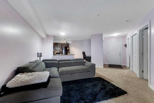 318-7210 80 Avenue Ne, Calgary, AB - Indoor Photo Showing Living Room