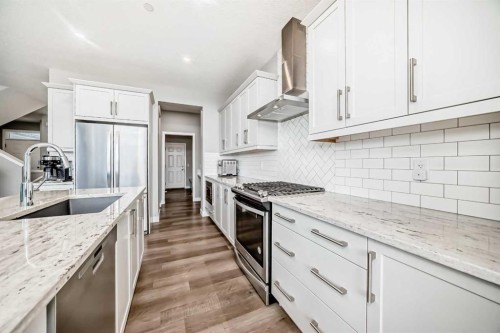 77 Howse Terrace Ne, Calgary, AB - Indoor Photo Showing Kitchen With Upgraded Kitchen