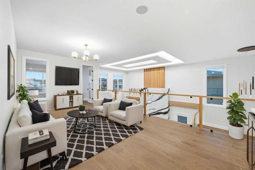 126 Sunstone Way, Balzac, AB - Indoor Photo Showing Living Room