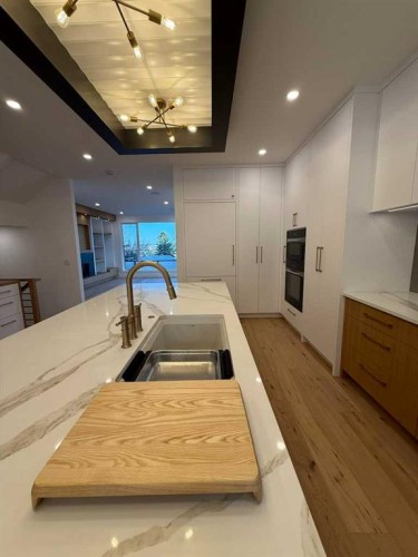1924 10 Avenue Nw, Calgary, AB - Indoor Photo Showing Kitchen With Double Sink