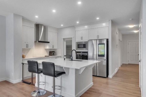 3608 Cornerstone Boulevard Ne, Calgary, AB - Indoor Photo Showing Kitchen With Upgraded Kitchen