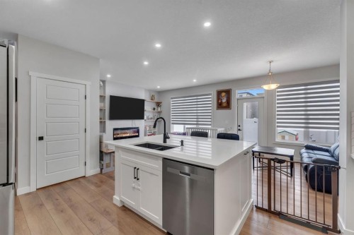3608 Cornerstone Boulevard Ne, Calgary, AB - Indoor Photo Showing Kitchen With Double Sink