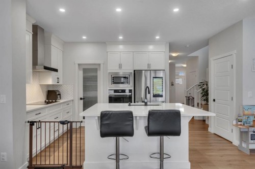 3608 Cornerstone Boulevard Ne, Calgary, AB - Indoor Photo Showing Kitchen With Upgraded Kitchen