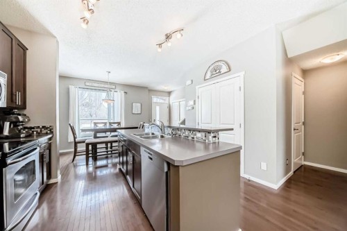 63 Chapalina Square Se, Calgary, AB - Indoor Photo Showing Kitchen With Double Sink