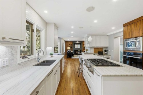 723 Willamette Drive Se, Calgary, AB - Indoor Photo Showing Kitchen With Double Sink With Upgraded Kitchen
