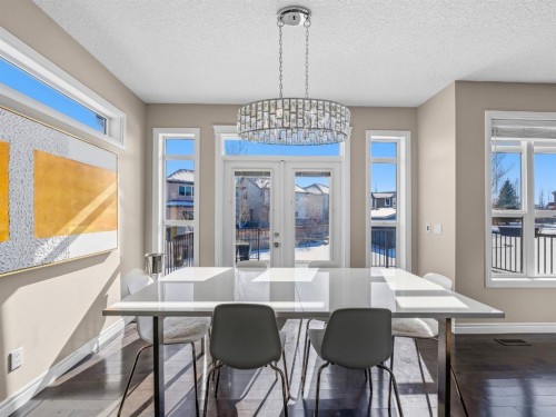 91 Silverado Ridge Crescent Sw, Calgary, AB - Indoor Photo Showing Dining Room