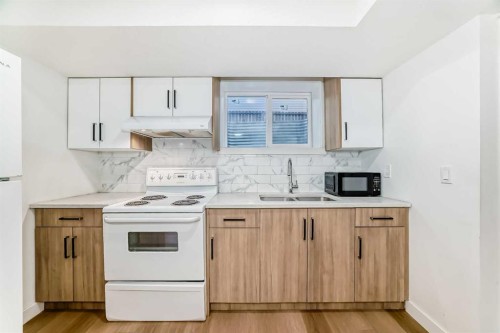 200 Falworth Way Ne, Calgary, AB - Indoor Photo Showing Kitchen With Double Sink
