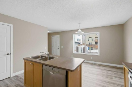 99 Covepark Square Ne, Calgary, AB - Indoor Photo Showing Kitchen With Double Sink