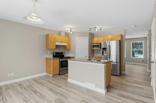 99 Covepark Square Ne, Calgary, AB - Indoor Photo Showing Kitchen With Stainless Steel Kitchen With Double Sink