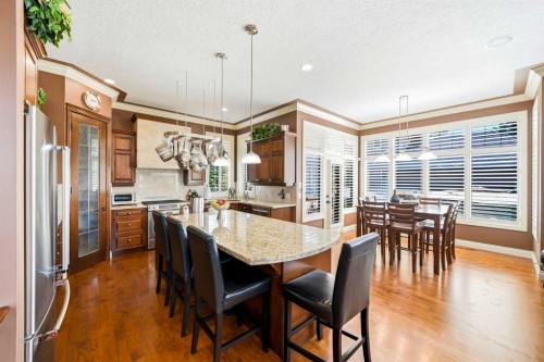 21 Evergreen Row Sw, Calgary, AB - Indoor Photo Showing Dining Room