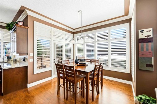 21 Evergreen Row Sw, Calgary, AB - Indoor Photo Showing Dining Room