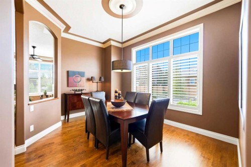 21 Evergreen Row Sw, Calgary, AB - Indoor Photo Showing Dining Room