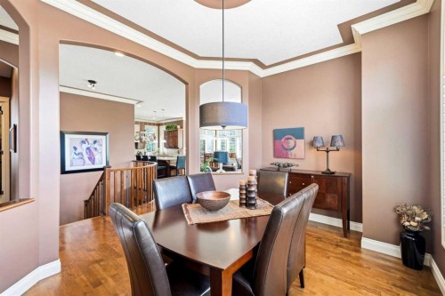 21 Evergreen Row Sw, Calgary, AB - Indoor Photo Showing Dining Room