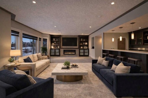 28 Panatella Manor Nw, Calgary, AB - Indoor Photo Showing Living Room