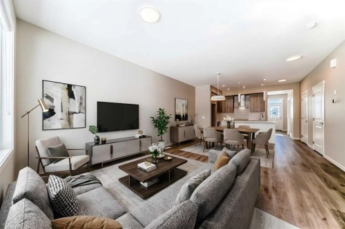 185 Mercado Landing Se, Calgary, AB - Indoor Photo Showing Living Room