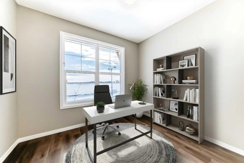 1314 Mahogany Boulevard Se, Calgary, AB - Indoor Photo Showing Office