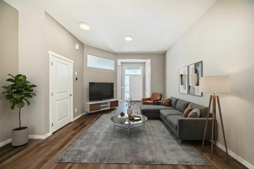 833 Marine Drive Se, Calgary, AB - Indoor Photo Showing Living Room