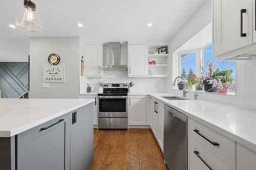 1015 Maplecroft Road Se, Calgary, AB - Indoor Photo Showing Kitchen With Double Sink With Upgraded Kitchen