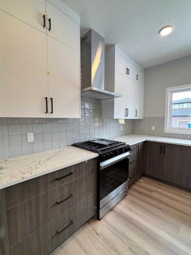 941 Reynolds Lane, Airdrie, AB - Indoor Photo Showing Kitchen With Upgraded Kitchen