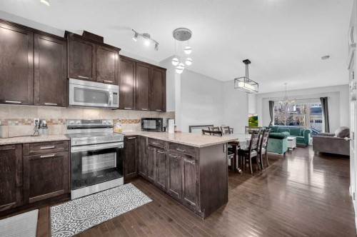 243 Evansborough Way Nw, Calgary, AB - Indoor Photo Showing Kitchen With Upgraded Kitchen