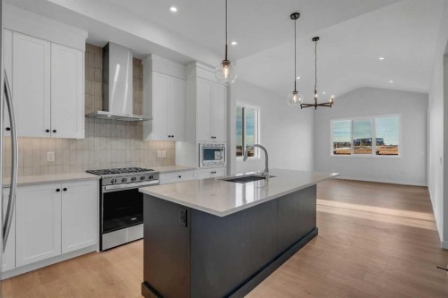 63 Bartlett Crescent Se, Calgary, AB - Indoor Photo Showing Kitchen With Upgraded Kitchen