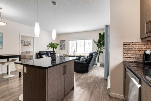 121-402 Marquis Lane Se, Calgary, AB - Indoor Photo Showing Kitchen With Upgraded Kitchen