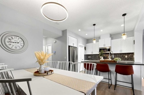 253 Auburn Meadows Boulevard Se, Calgary, AB - Indoor Photo Showing Kitchen With Stainless Steel Kitchen With Upgraded Kitchen