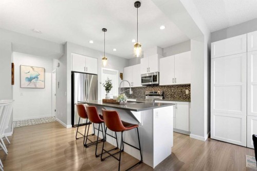 253 Auburn Meadows Boulevard Se, Calgary, AB - Indoor Photo Showing Kitchen With Stainless Steel Kitchen With Upgraded Kitchen