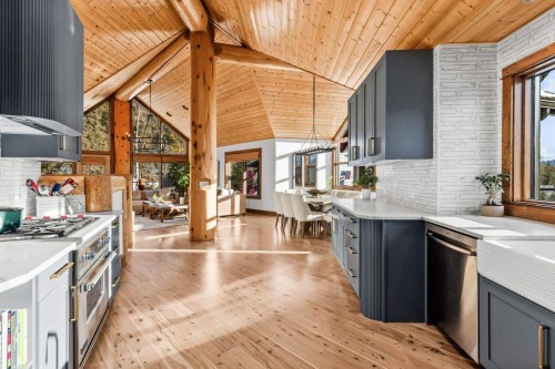 521 Silvertip Road, Canmore, AB - Indoor Photo Showing Kitchen With Upgraded Kitchen