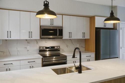 1636 19 Avenue Nw, Calgary, AB - Indoor Photo Showing Kitchen With Double Sink