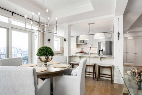 306-131 Quarry Way Se, Calgary, AB - Indoor Photo Showing Dining Room