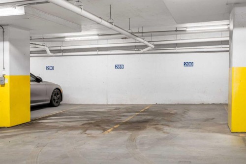 306-131 Quarry Way Se, Calgary, AB - Indoor Photo Showing Garage