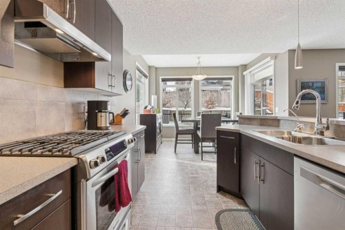 117 Silverado Saddle Heights Sw, Calgary, AB - Indoor Photo Showing Kitchen With Double Sink