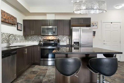 3317-99 Copperstone Park Se, Calgary, AB - Indoor Photo Showing Kitchen With Stainless Steel Kitchen With Upgraded Kitchen