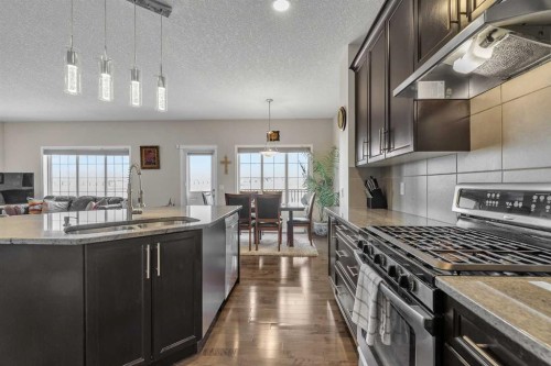 87 Panton Landing Nw, Calgary, AB - Indoor Photo Showing Kitchen With Double Sink With Upgraded Kitchen