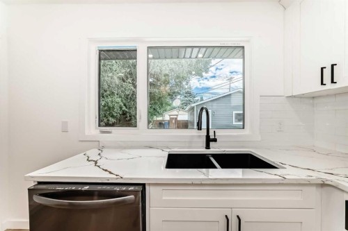264 99 Avenue Se, Calgary, AB - Indoor Photo Showing Kitchen With Double Sink