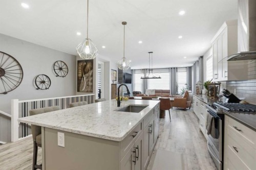 111 Crestridge View Sw, Calgary, AB - Indoor Photo Showing Kitchen With Upgraded Kitchen