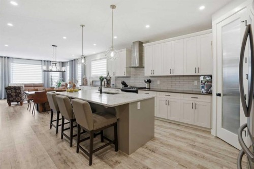 111 Crestridge View Sw, Calgary, AB - Indoor Photo Showing Kitchen With Stainless Steel Kitchen With Upgraded Kitchen