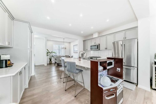 372 Carrington Way Nw, Calgary, AB - Indoor Photo Showing Kitchen With Stainless Steel Kitchen With Upgraded Kitchen