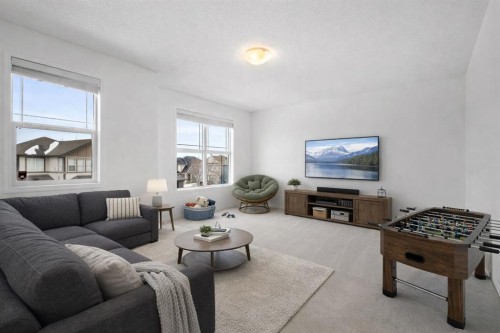 182 Auburn Sound Close Se, Calgary, AB - Indoor Photo Showing Living Room