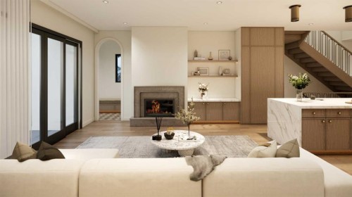 730 25 Avenue Nw, Calgary, AB - Indoor With Fireplace
