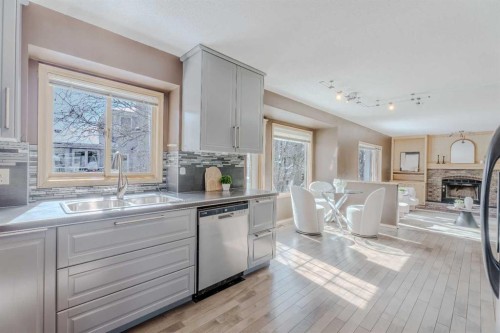 135 Canterbury Court Sw, Calgary, AB - Indoor Photo Showing Kitchen With Double Sink