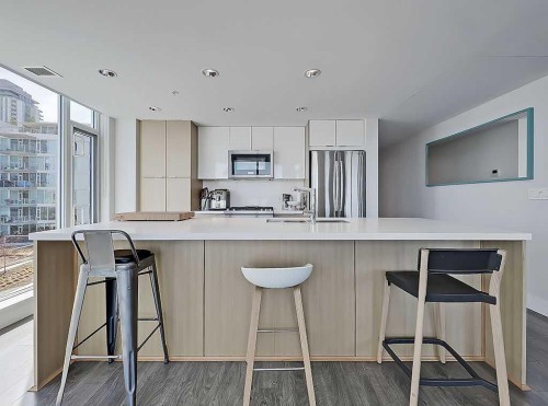 406-510 6 Avenue Se, Calgary, AB - Indoor Photo Showing Kitchen With Stainless Steel Kitchen With Upgraded Kitchen