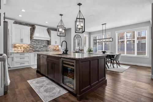 264 Stonemere Close, Chestermere, AB - Indoor Photo Showing Kitchen With Upgraded Kitchen