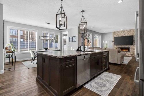 264 Stonemere Close, Chestermere, AB - Indoor Photo Showing Kitchen With Upgraded Kitchen