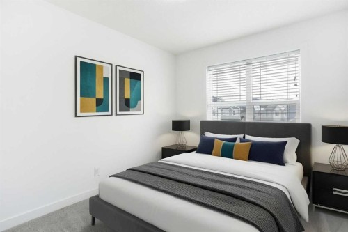 438 Copperstone Manor Se, Calgary, AB - Indoor Photo Showing Bedroom