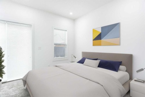 438 Copperstone Manor Se, Calgary, AB - Indoor Photo Showing Bedroom