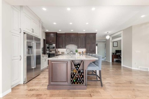 84 Aspen Summit Circle Sw, Calgary, AB - Indoor Photo Showing Kitchen With Upgraded Kitchen